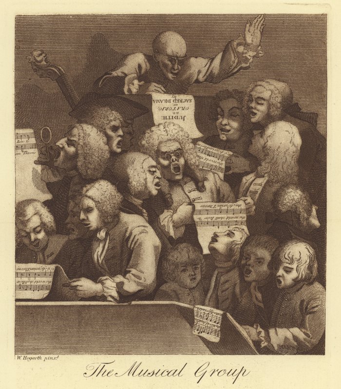 Musiikkiryhmä tekijältä William Hogarth