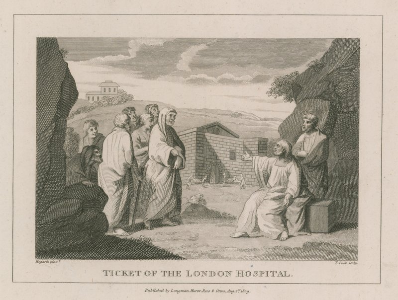 Lontoon sairaalan lippu tekijältä William Hogarth