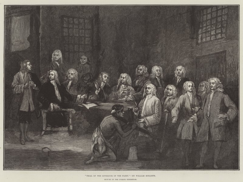 Laivaston kuvernöörin oikeudenkäynti tekijältä William Hogarth