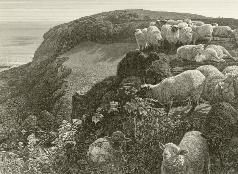 Rinteellä (kaiverrus) tekijältä William Holman Hunt