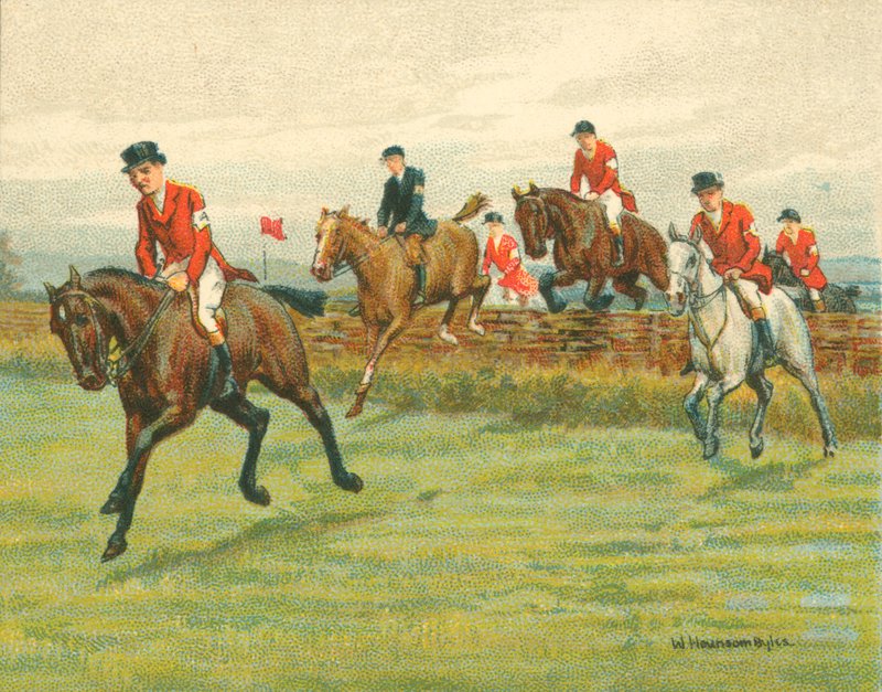 Historialliset ja nykyaikaiset kilpailut, pisteestä pisteeseen (chromolitho) tekijältä William Hounsom Byles