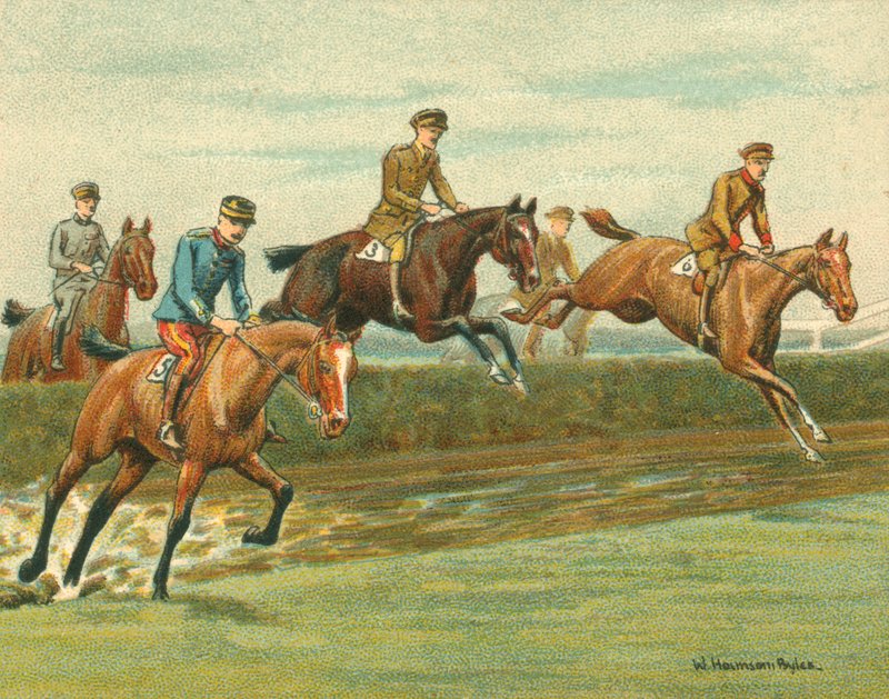 Historialliset ja nykyaikaiset kilpailut, liittoutuneiden upseereille suunnatut tornit (chromolitho) tekijältä William Hounsom Byles