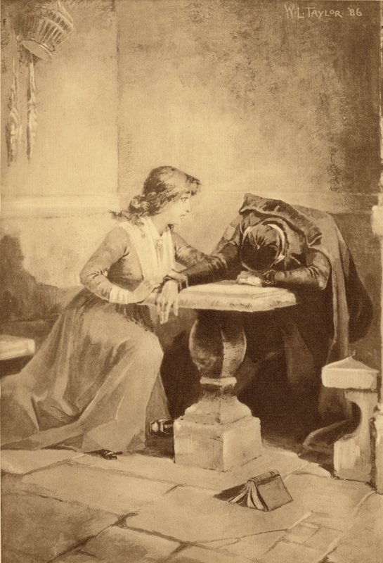 Dorothea löytää miehensä puutarhasta (syväpaino) tekijältä William Ladd Taylor