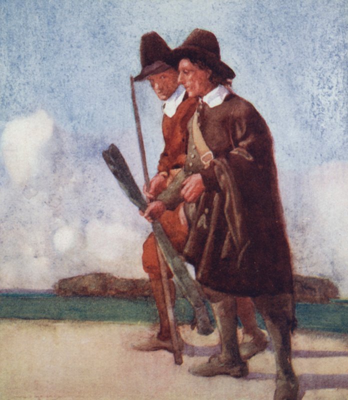 Kuvitus Izaak Waltonin teokseen The Compleat Angler (värilitho) tekijältä William Lee Hankey