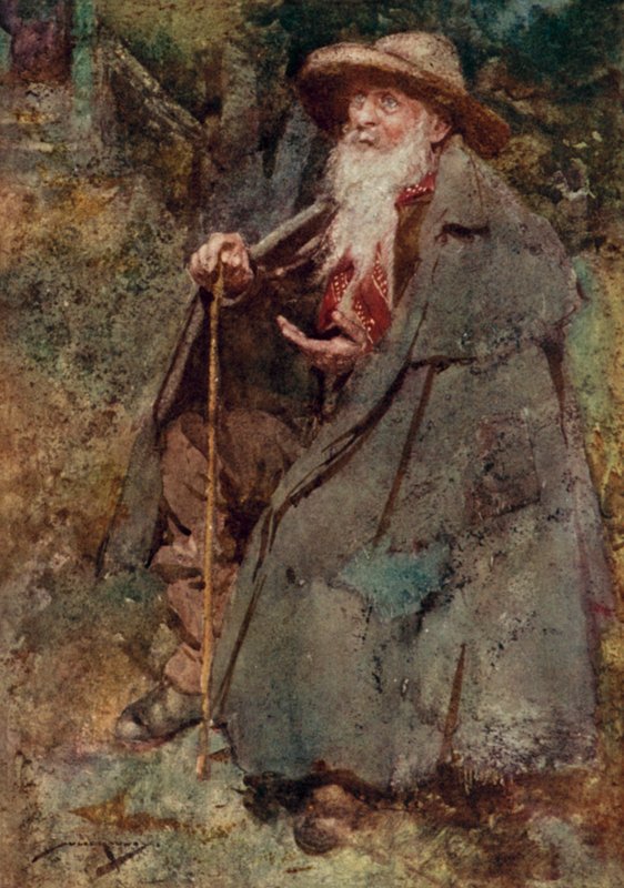 Kuvitus Oliver Goldsmithin teoksesta The Deserted Village (värilitho) tekijältä William Lee Hankey