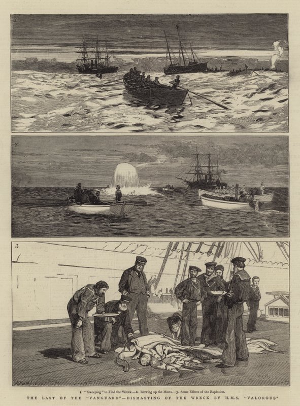 The Last of the Vanguard, HMS Valorousin hylyn purkaminen tekijältä William Lionel Wyllie