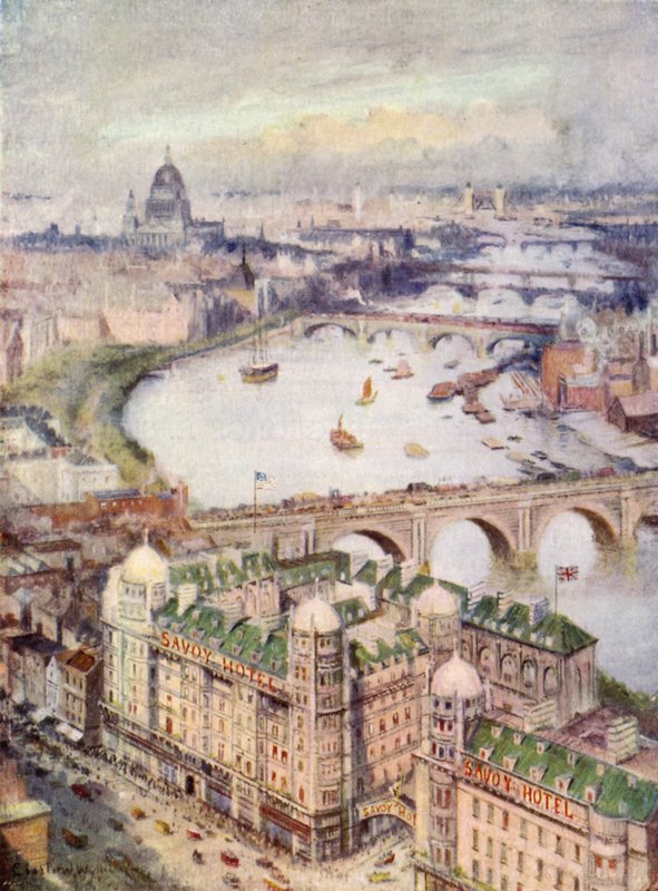 Näkymä Savoy-hotellista itään tekijältä William Lionel Wyllie