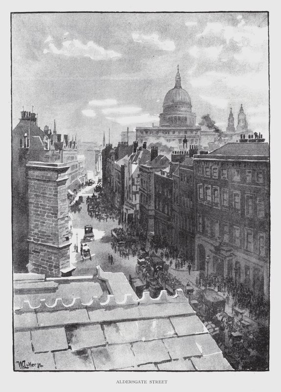 Aldersgate Street (litho) tekijältä William Luker
