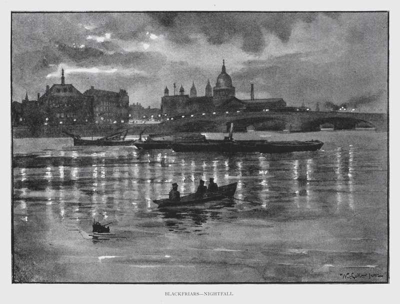 Blackfriars, Nightfall (litho) tekijältä William Luker