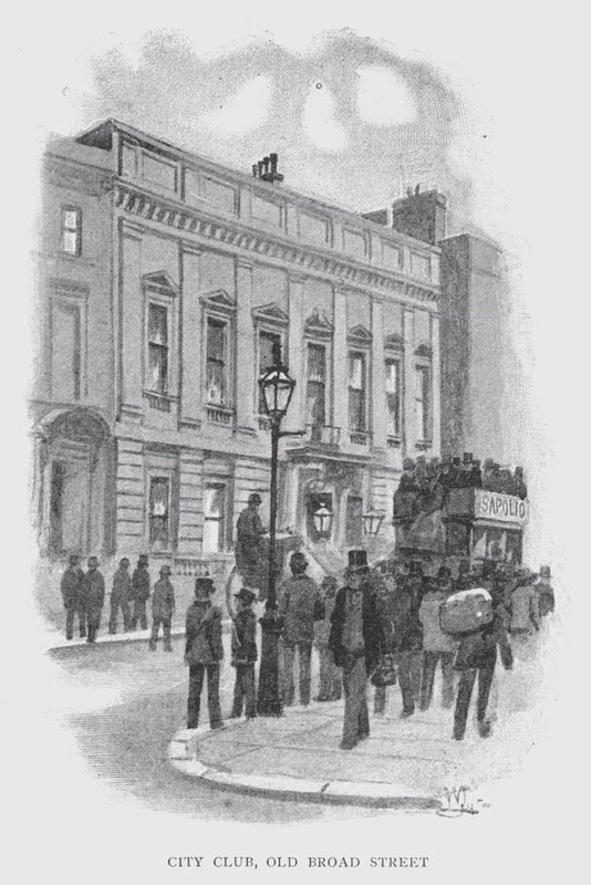 City Club, Old Broad Street (litho) tekijältä William Luker