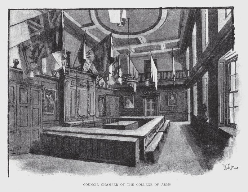 College of Arms -neuvoston kamari (litho) tekijältä William Luker