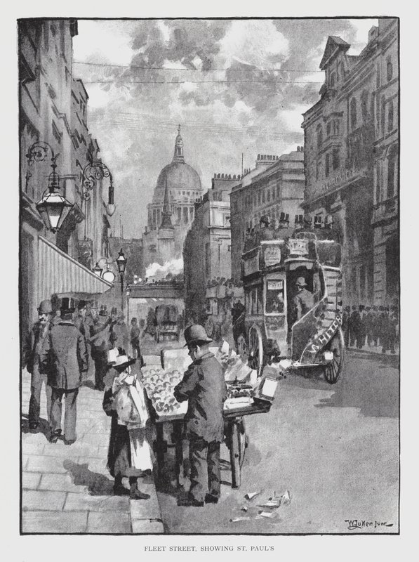 Fleet Street, joka esittää St Paul