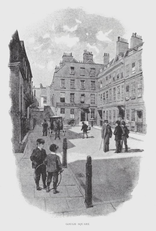 Gough Square (litho) tekijältä William Luker