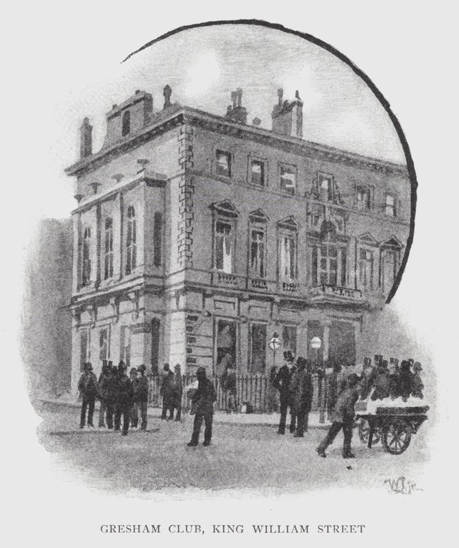 Gresham Club, King William Street (litho) tekijältä William Luker