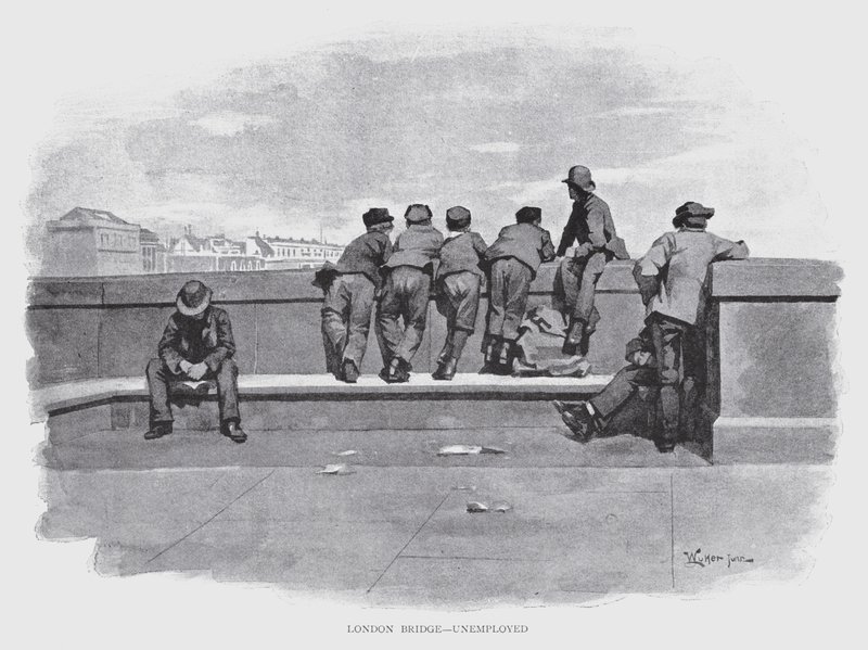 London Bridge, työtön (litho) tekijältä William Luker