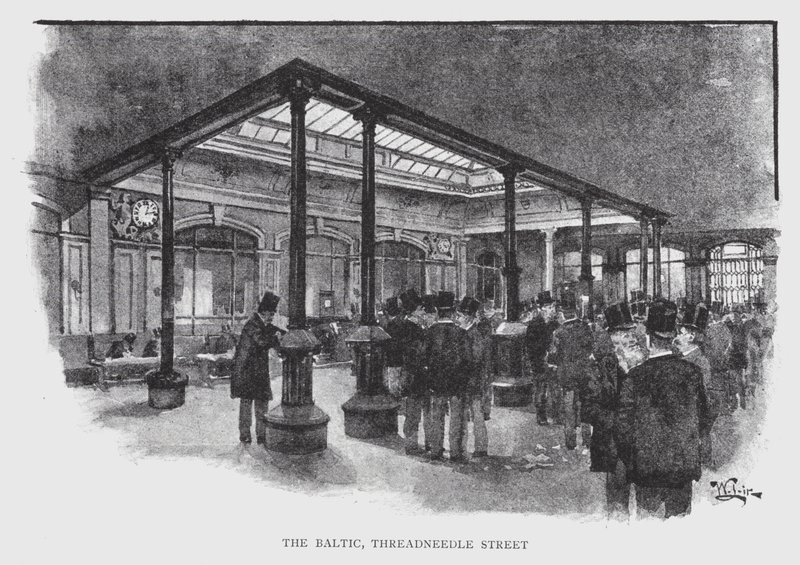 Baltic, Threadneedle Street (litho) tekijältä William Luker