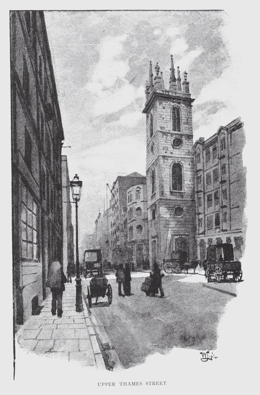 Upper Thames Street (litho) tekijältä William Luker