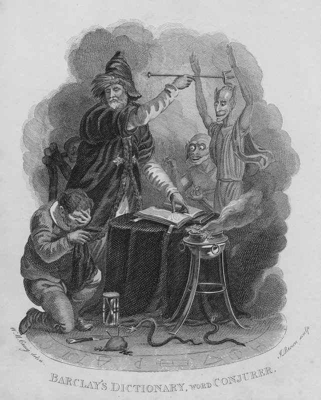 Barclays-sanakirja, sana: Conjurer (kaiverrus) tekijältä William Marshall (after) Craig