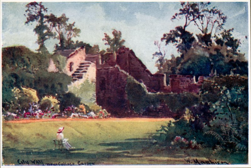 Oxfordin kaupunginmuuri, New College Garden tekijältä William Matthison