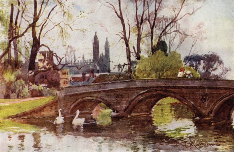 Trinity Bridge, Kings Collegen kappeli kaukana tekijältä William Matthison