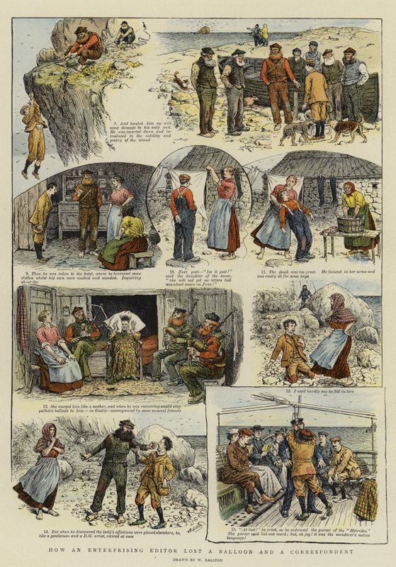 Kuinka yritteliäs toimittaja menetti ilmapallon ja kirjeenvaihtajan (chromolitho) tekijältä William Ralston