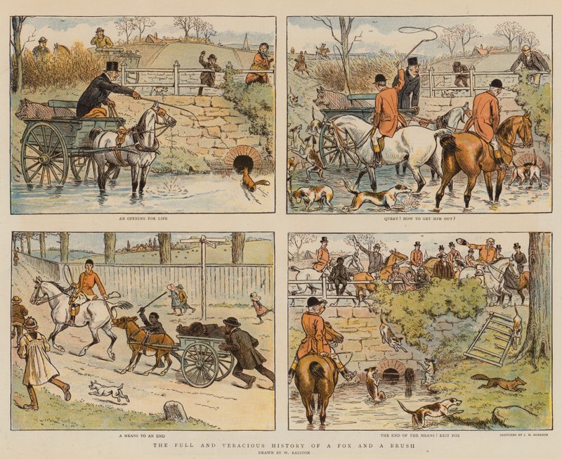 Ketun ja siveltimen täydellinen ja oikea historia (chromolitho) tekijältä William Ralston