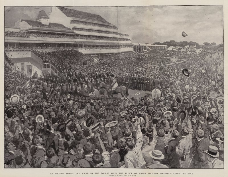 Historiallinen derby, kohtaus kurssilla, kun Walesin prinssi sai Kaki kisan jälkeen tekijältä William Small