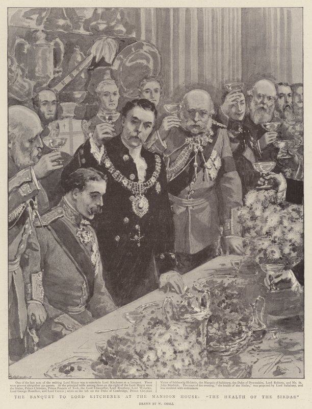 Lordi Kitchenerin juhlaillallinen Mansion Housessa, Sirdarin terveydentila tekijältä William Small