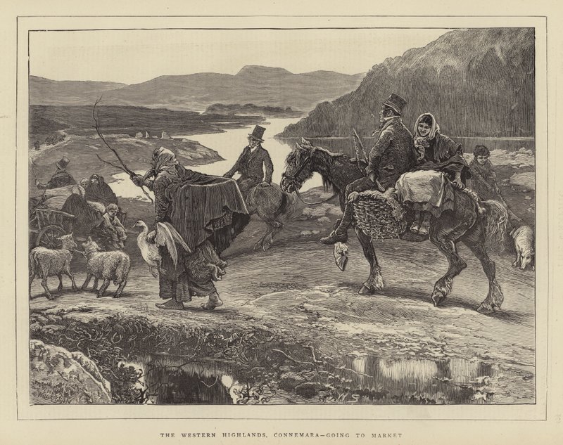 West Highlands, Connemara, menossa Marketille tekijältä William Small