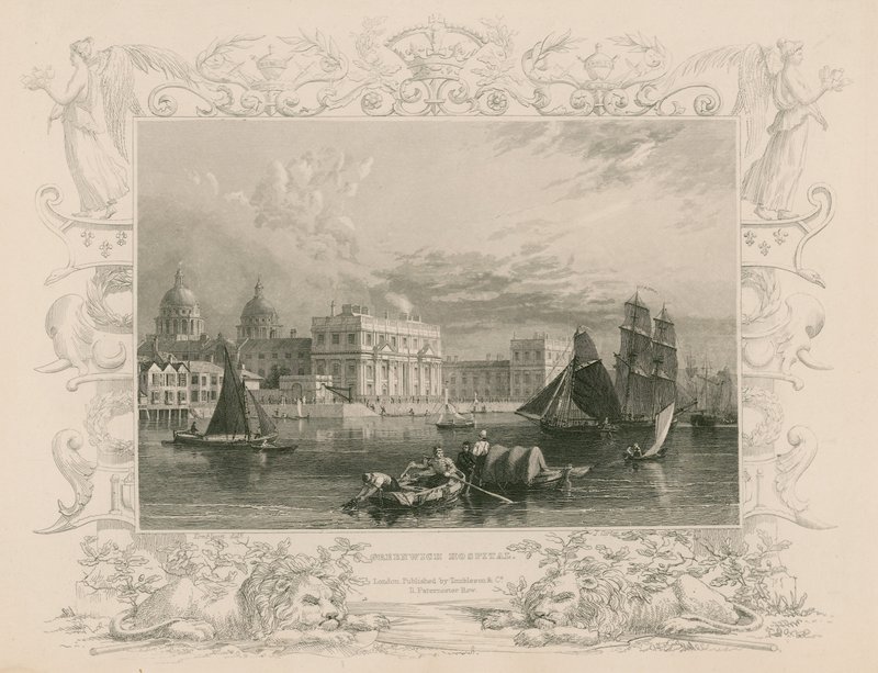 Greenwich Hospital, Lontoo tekijältä William Tombleson