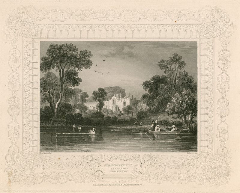 Strawberry Hill, Twickenham, Lontoo; Lordi Waldegrave tekijältä William Tombleson