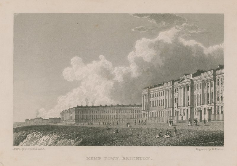 Kemp Townin yleisnäkymä Brightonissa tekijältä William Westall