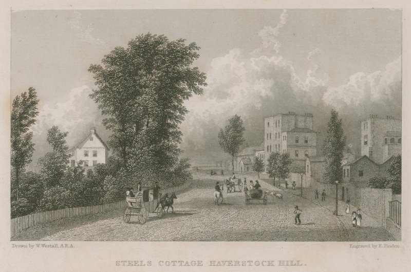 Sir Richard Steelen mökki, Haverstock Hill tekijältä William Westall