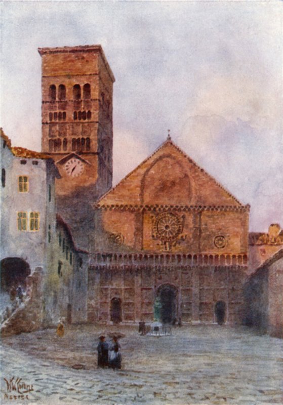 Assisi. Tuomiokirkko (värinen lito) tekijältä William Wiehe Collins