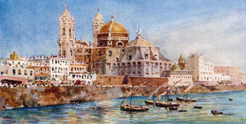Cadiz (väri litho) tekijältä William Wiehe Collins