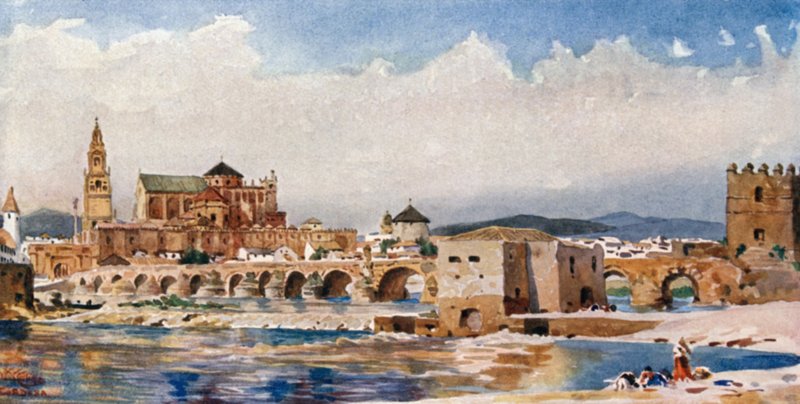 Cordoba, silta (väri litho) tekijältä William Wiehe Collins