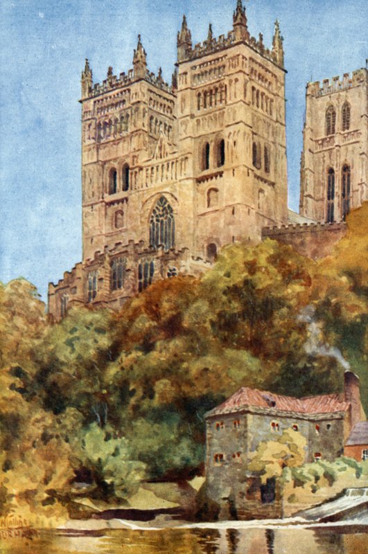 Durham, läntiset tornit (väri litho) tekijältä William Wiehe Collins