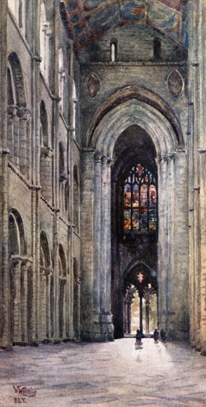 Ely, Naven sisustus (väri litho) tekijältä William Wiehe Collins