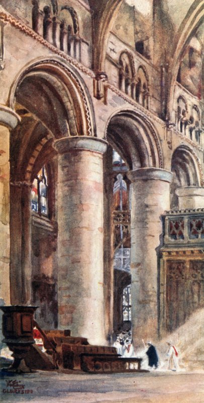 Gloucester, Naven sisustus (väri litho) tekijältä William Wiehe Collins
