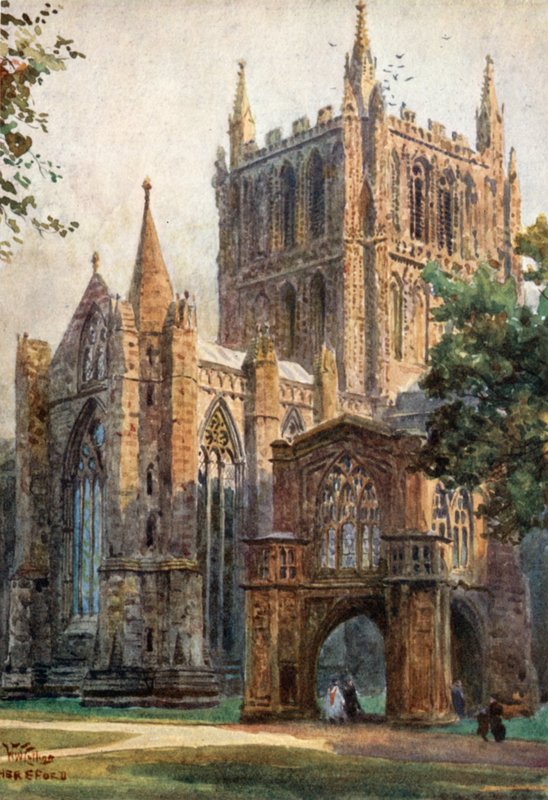 Hereford, North Transept (väri litho) tekijältä William Wiehe Collins