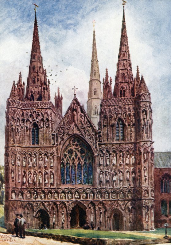 Lichfield, länsirintama (väri litho) tekijältä William Wiehe Collins