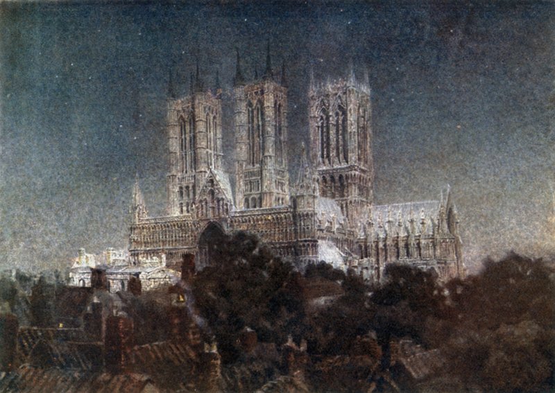 Lincoln, Moonlight (väri litho) tekijältä William Wiehe Collins