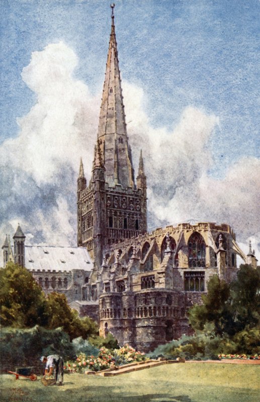 Norwich koillisesta (väri litho) tekijältä William Wiehe Collins