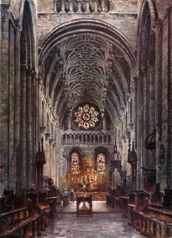 Oxford, Christchurch. Naven sisustus (väri litho) tekijältä William Wiehe Collins