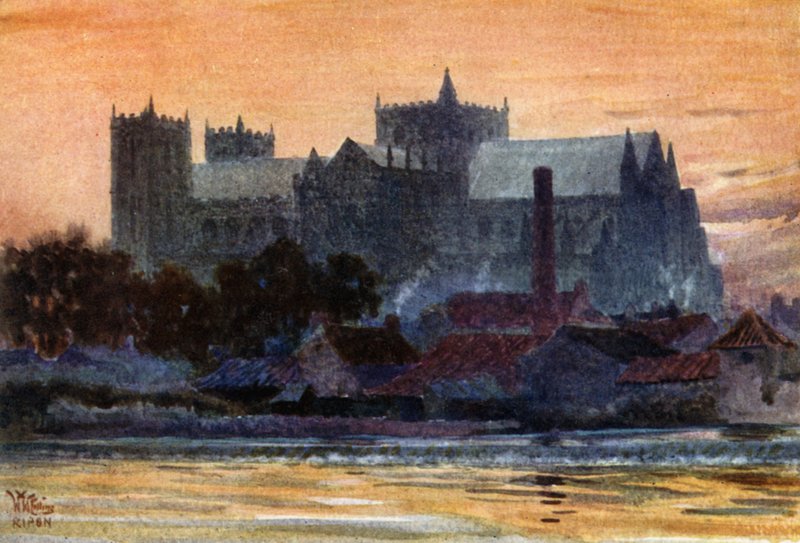 Ripon, la catedral (litografia de color) finlandès tekijältä William Wiehe Collins