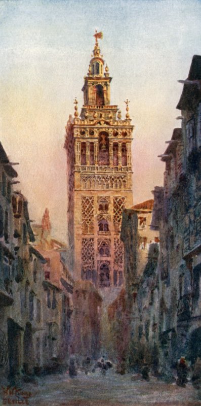 Sevilla, Giralda-torni (värinen lito) tekijältä William Wiehe Collins