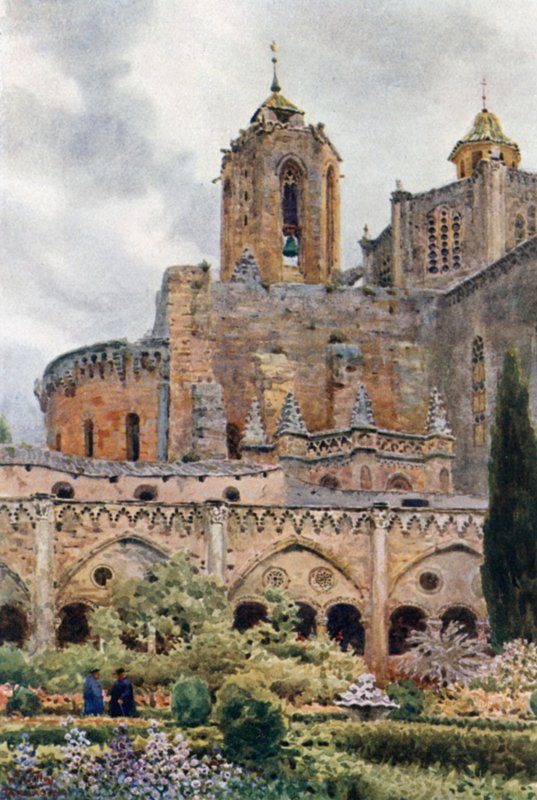 Tarragona, Cloisters (väri litho) tekijältä William Wiehe Collins
