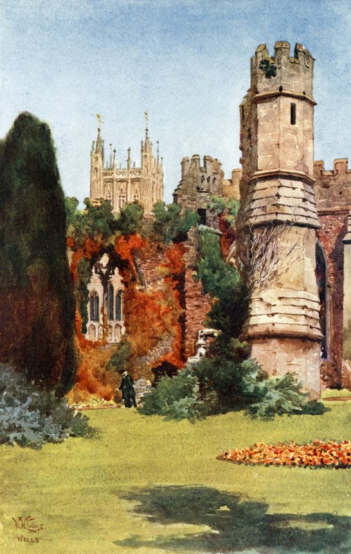 Wells, juhlasalin rauniot (väri litho) tekijältä William Wiehe Collins