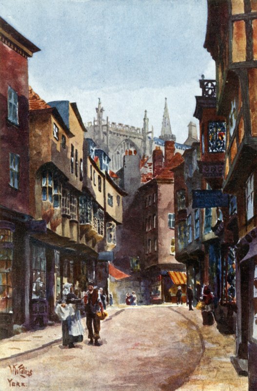 York, Stonegate (väri litho) tekijältä William Wiehe Collins