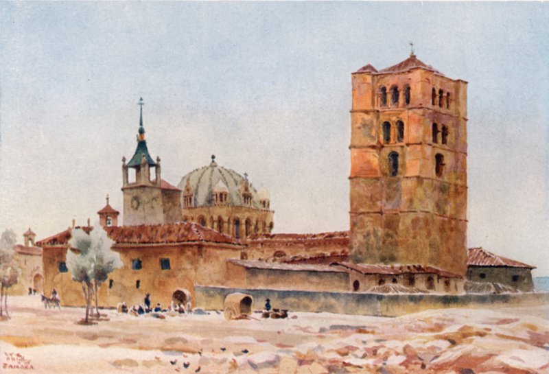 Zamora, katedraali (väri litho) tekijältä William Wiehe Collins